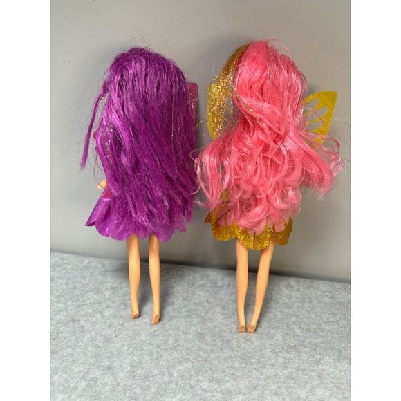 Zuru Sparkle Girlz Fairy Doll Set Pink & Purple Wings Glitter Dresses 10" Kids C - Picture 4 of 6